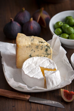 stilton camembert figs and olives