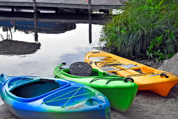 Canoes on Lake