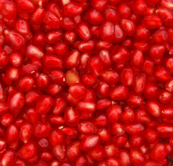Pomegranate seeds closeup