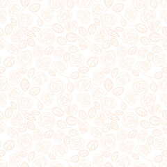 pastel seamless floral pattern with roses and leaves
