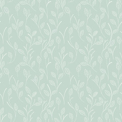 background with leaves; seamless pattern