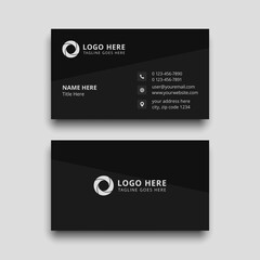 Elegant Dark Minimal Business Card Template