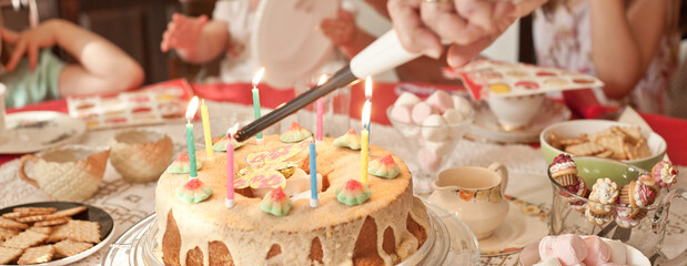 lighting the candles