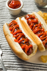 American Hot Dog with Ketchup