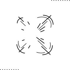 explosion effect vector icon in outline