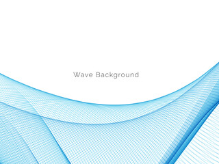 Fototapeta premium Blue wave concept background illustration