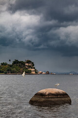 Cloudy day at Paquet&aacute; Island in Rio de Janeiro. 