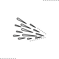 explosion effect vector icon in outline