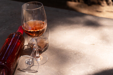 wine in glasses