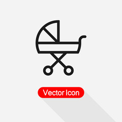 Baby Carriage Icon Vector Illustration Eps10