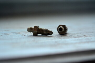 Photo of two bolts for brake system LADA