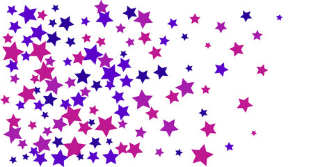 Shooting stars confetti. Multi-colored stars. Holiday background. Abstract texture on a white background. Design element. Vector illustration, EPS 10.	