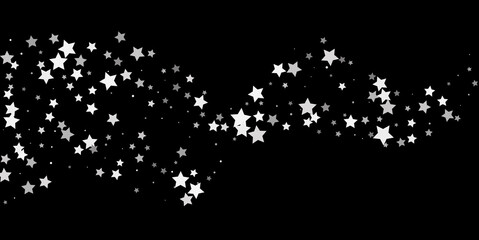 Shooting stars confetti. Multi-colored stars. Holiday background. Abstract texture on a white background. Design element. Vector illustration, EPS 10.	