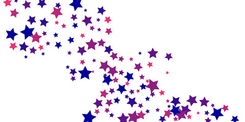 Shooting stars confetti. Multi-colored stars. Holiday background. Abstract texture on a white background. Design element. Vector illustration, EPS 10.	