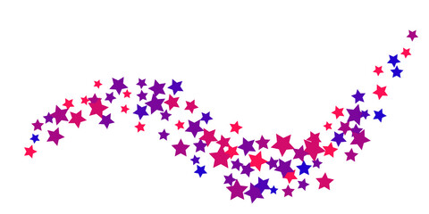 Shooting stars confetti. Multi-colored stars. Holiday background. Abstract texture on a white background. Design element. Vector illustration, EPS 10.	