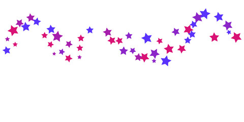 Shooting stars confetti. Multi-colored stars. Holiday background. Abstract texture on a white background. Design element. Vector illustration, EPS 10.	