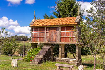Horreo, typical rural construction from Galicia, Spain