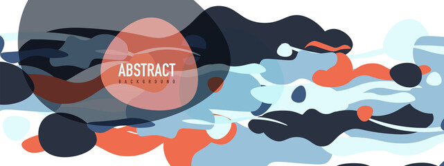 Trendy liquid style shapes abstract design, dynamic vector background for placards, brochures, posters, web landing pages, covers or banners