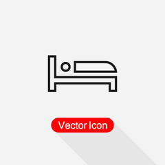 Hostel Symbol Bed Icon Vector Illustration Eps10