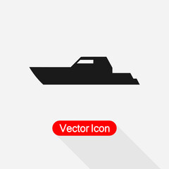Boat Icon, Yacht Icon Vector Illustration Eps10