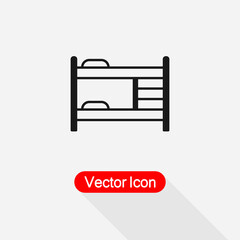 Bunk Bed Icon Vector Illustration Eps10