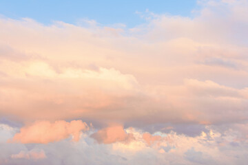 Gentle sky background at sunset time, natural colors, may use for wallpaper