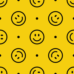Smile line icon pattern. Vector abstract background