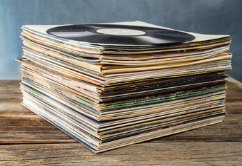 Favorite forgotten vinyl records in a stack.