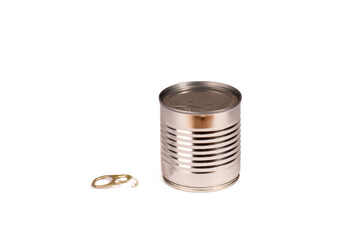 The tab broken off the metal can.