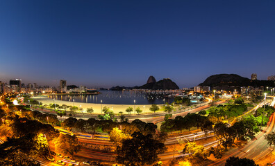 Dawn at Botafogo beach in Rio de Janeiro.