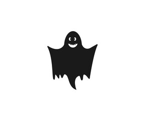 Halloween, horror, ghost icon. Vector illustration, flat design.