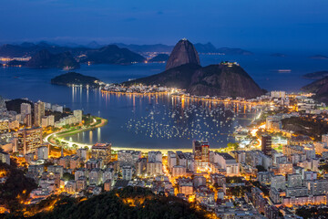 Dawn at Guanabara Bay in Rio de Janeiro.