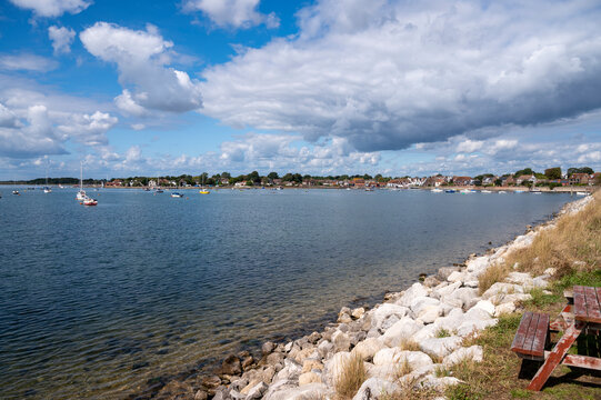 Photo of Emsworth Harbour with dramatic cumulus cloud formation.