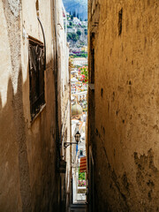 Narrow street in Positano, southern Italy