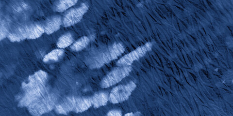 Blue Denim Ikat Design. Dyed Background. Abstract 