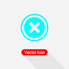 Obraz premium Close Icon, Cancel Icon, Cancel Close Button Icon, Delete Icon Vector Illustration Eps10