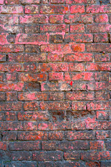 Red brick building wall. Interior of a modern loft. Background for design