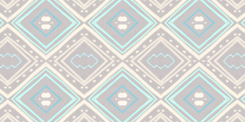 Seamless Ethnic Ornament. Traditional Ikat 