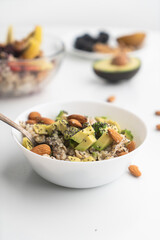 Delicious oatmeal for breakfast in the morning