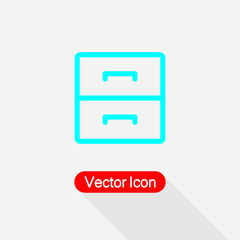 Obraz premium Drawer Icon Vector Illustration Eps10