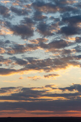 Fototapeta premium The evening sunset. Majestic Storm Clouds. Tragic gloomy sky.