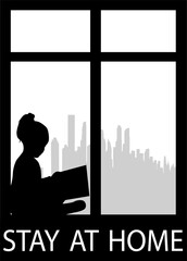 Silhouette of people with a book.
