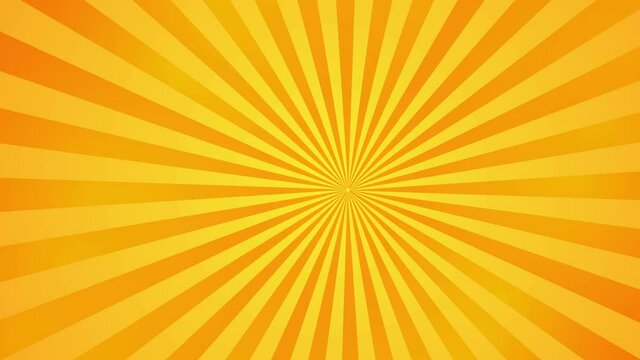 Yellow stripes background. Rotating. Abstract texture