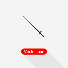 Fencing Sport Icon, Fencing Sword Icon, Cross Rapiers Icon Vector Illustration Eps10