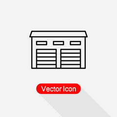Garage Icon, Warehouse Icon Vector Illustration Eps10