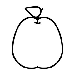 apple fruit icon, line style