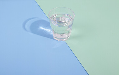 a glass of water