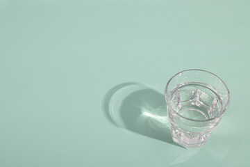 a glass of water