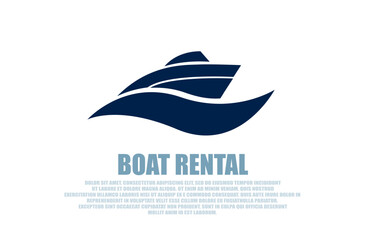 Vector of a stylish boat rental logo