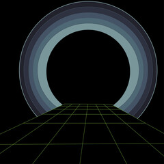An abstract retro science fiction grid background image.